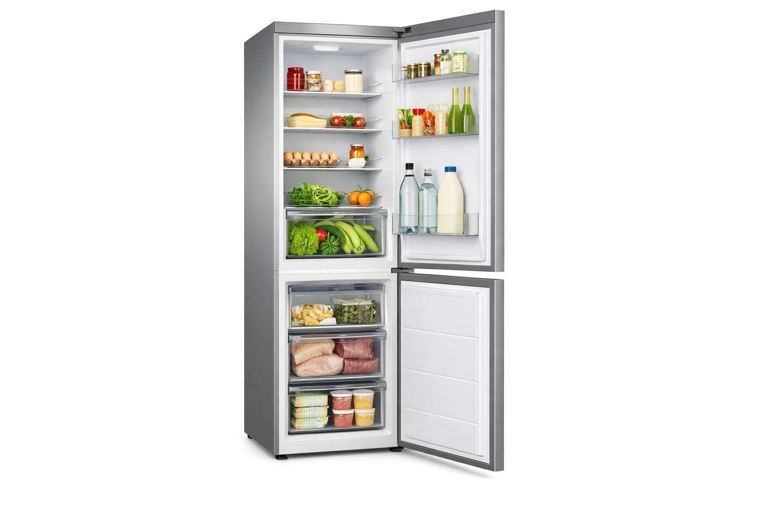 Gorenje Kühl-Gefrier-Kombination 180 cm silber