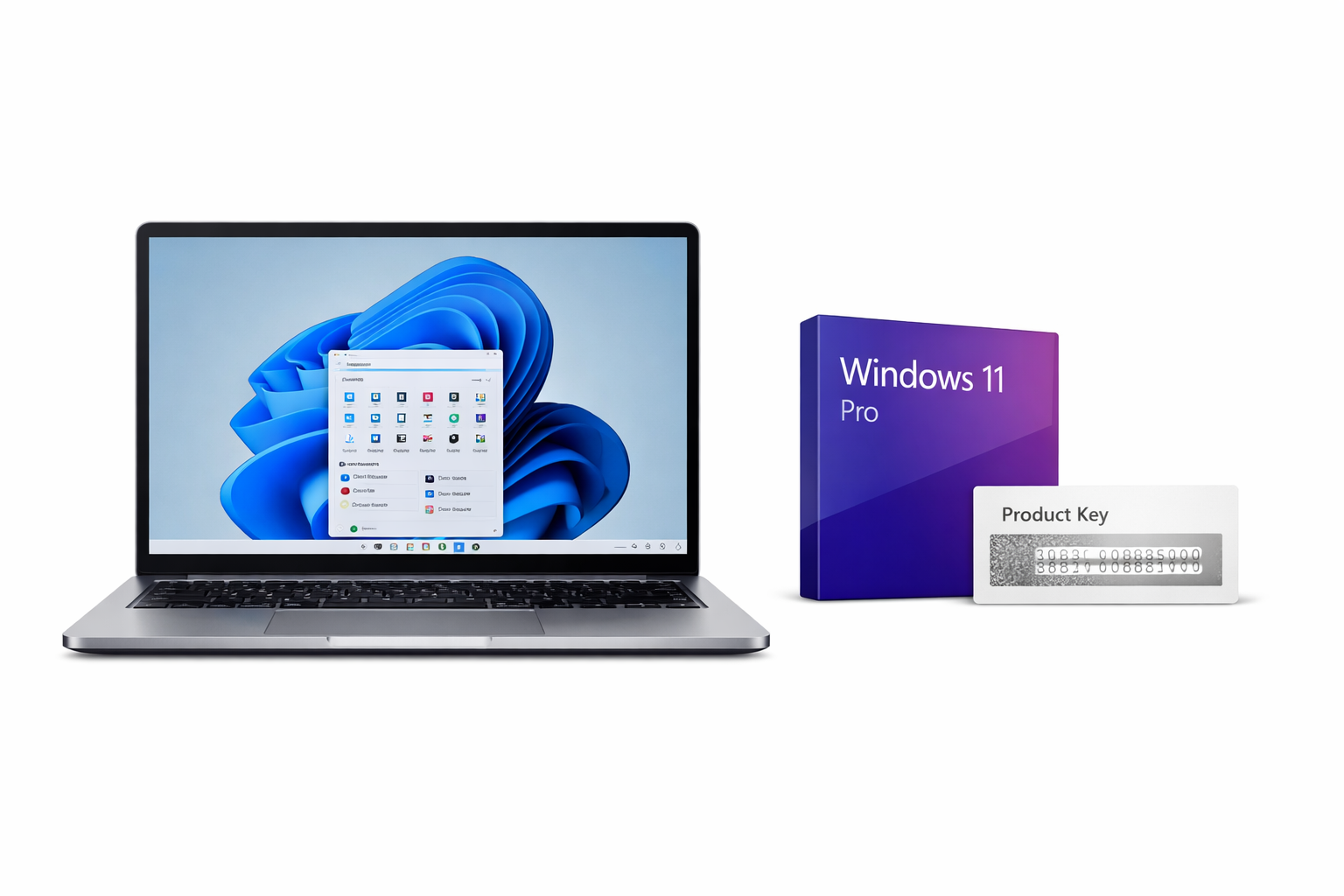 Windows 11 Pro Oberfläche auf PC
