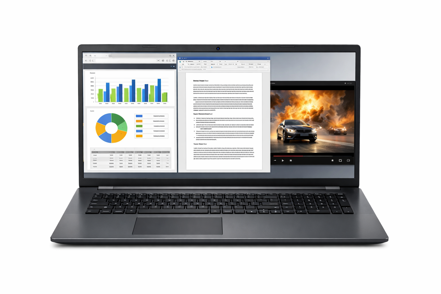 Acer Aspire 17 Notebook geöffnet auf Schreibtisch