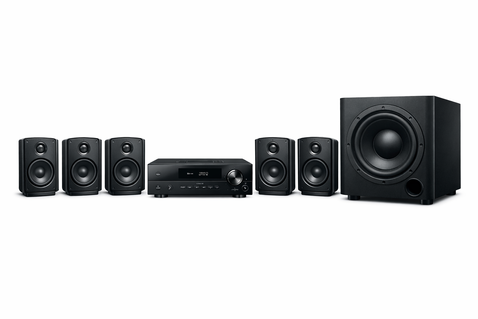 Kompaktes 5.1 Heimkinosystem mit Subwoofer