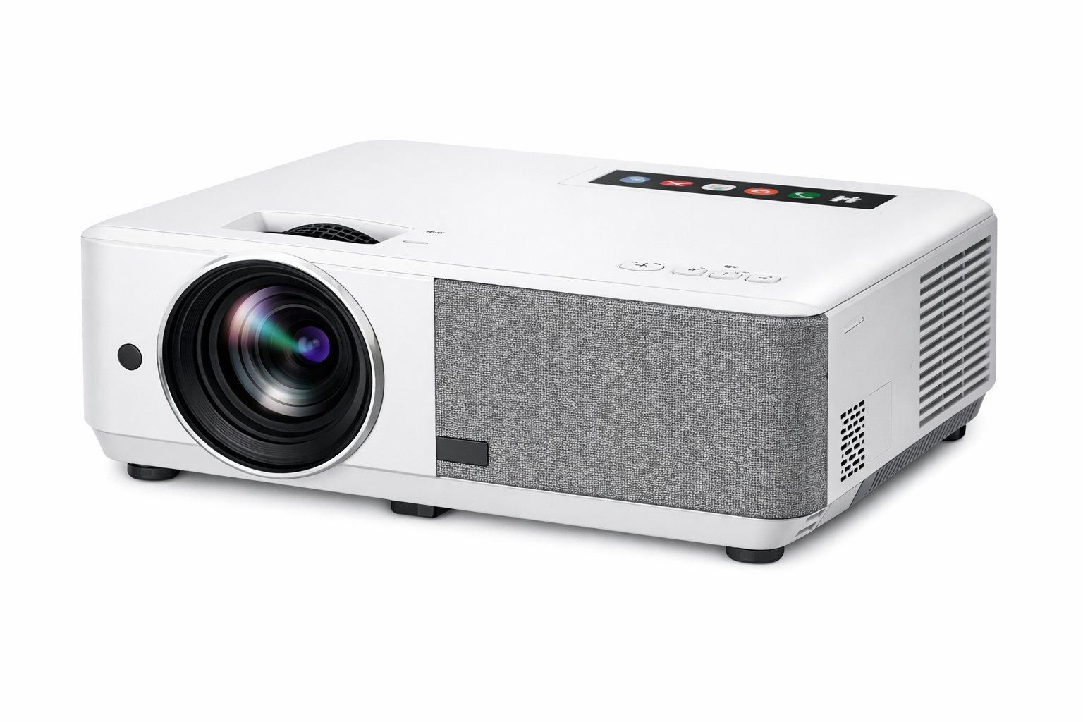 4K Beamer im Wohnzimmer bei Tageslicht