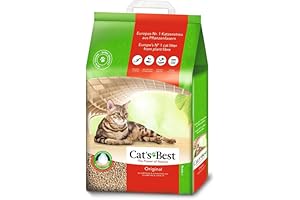 Pflanzliches Katzenstreu in Katzentoilette