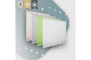 Weißes Plissee ohne Bohren am Fenster