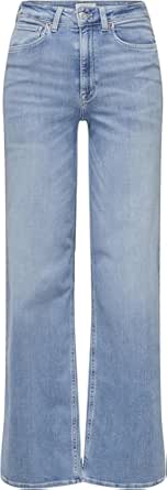 Jeans mit weitem Bein und hoher Taille für Damen