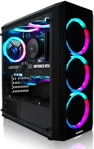 Gaming-PC mit RGB-Beleuchtung und RTX-Grafik