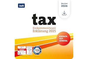 Steuersoftware tax 2026 auf Computerbildschirm